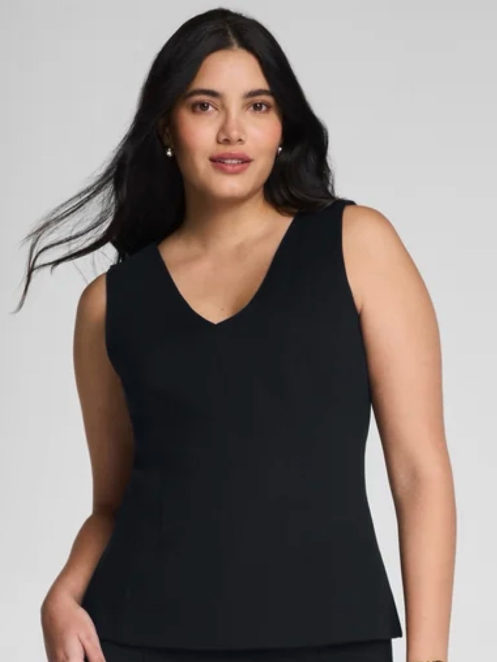 Spanx Ponte Seamed V-Neck Top